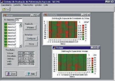 Uma das telas do software Gotas